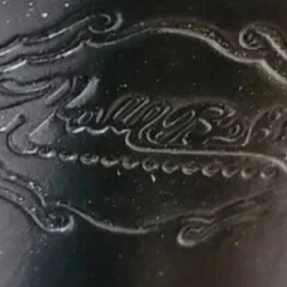 Y2K Black Peep Toe Heels jeweled stilettos Pinup style size 8.5 small platform - Picture 4 of 4